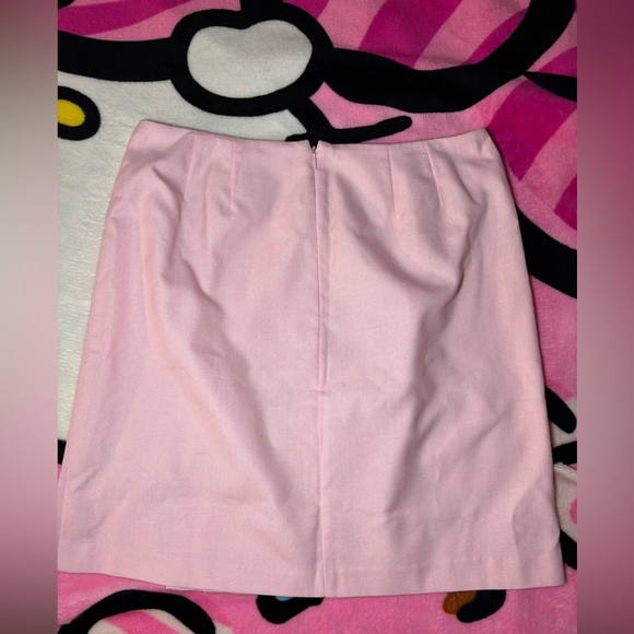 Dressbarn Pink Knee-Length Pencil Skirt with Slit - Picture 5 of 10